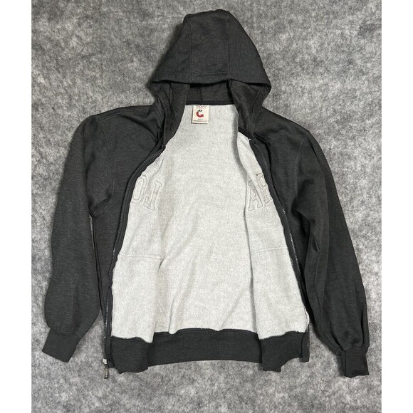 Gogo Fleece COLORADO Spellout Hoodie Men's L Gray Full Zip Sweatshirt Sweater - Picture 5 of 14